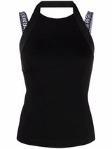 T-Elan Slim Fit Halter-Neck Top