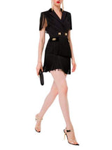 Black Mini Dress with Bangs