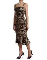 Cady Stretch Leopard Print Dress In Animal Print