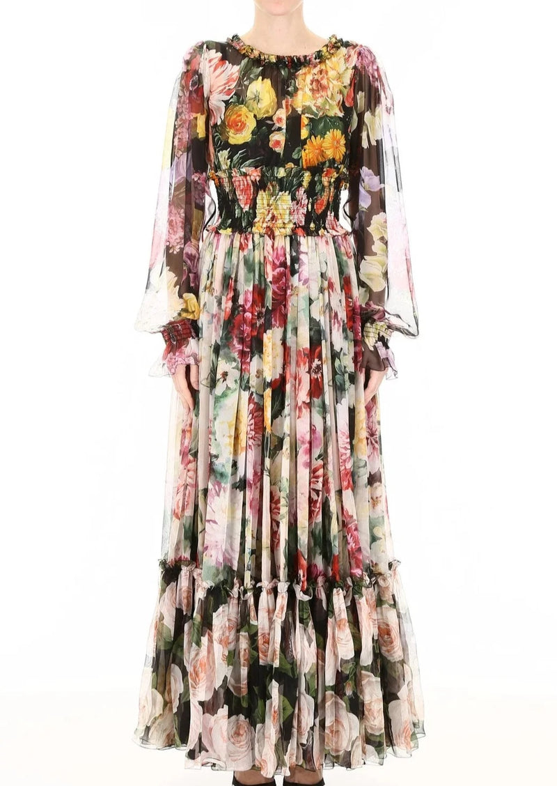 Flora-Print Dress
