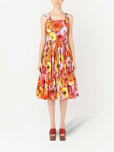 Floral-Print Flared Dress