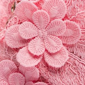 Floral-appliquéd Corded Lace Dress