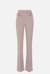 Flared Trousers with Logo