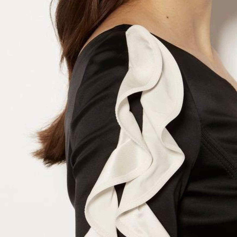 One shoulder Ruffled Sleeve Mini dress