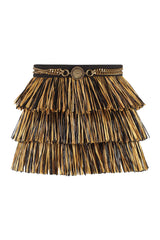 Limited Edition Runway Piece: Raffia shorts with fringes