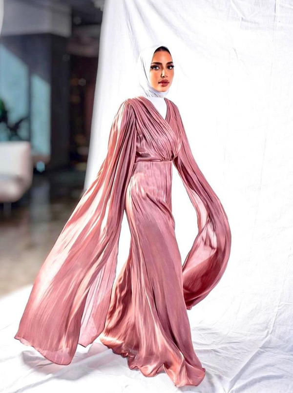 Pink Flowy Modest Dress