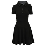 Short Sleeve Black Dress