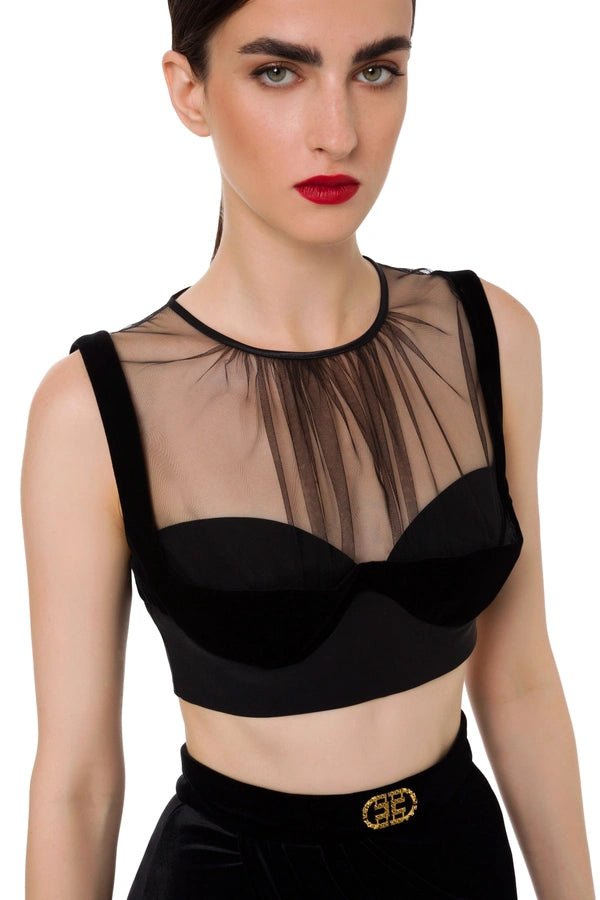 Top with Tulle Bodice