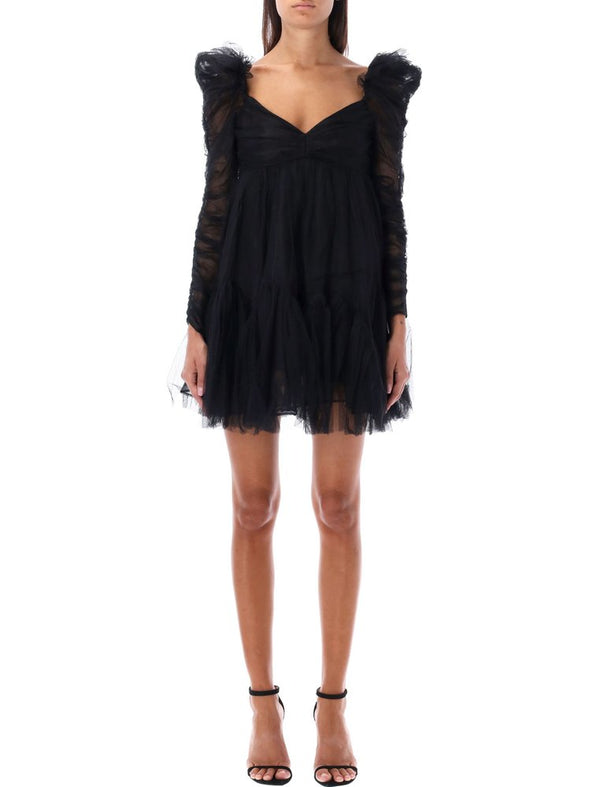 Tulle Ruched Mini Dress