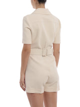 Wool And Silk Crepe Short Jumpsuit