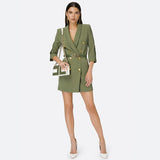 Wrap Dresses Short Casual Style Tight V-Neck Cropped
