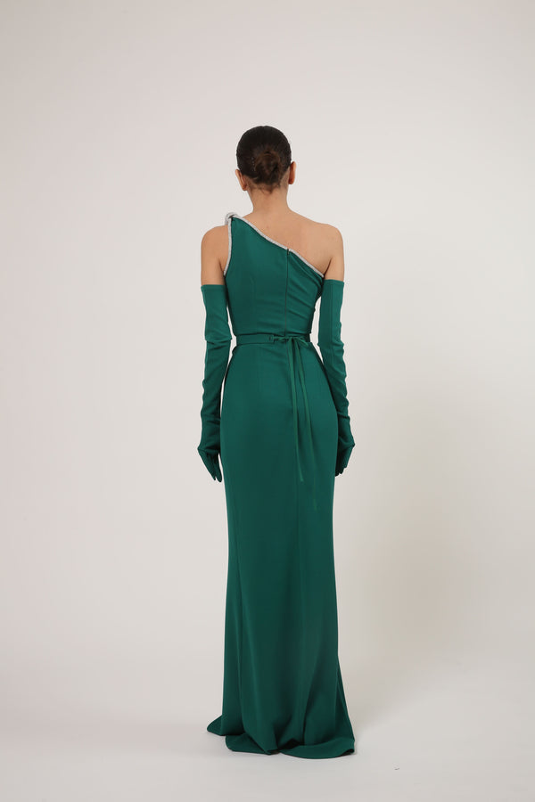 Emerald green gown