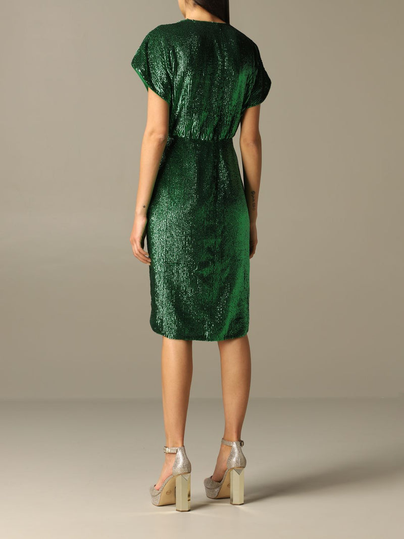 Sequins Georgette Wraparound Dress