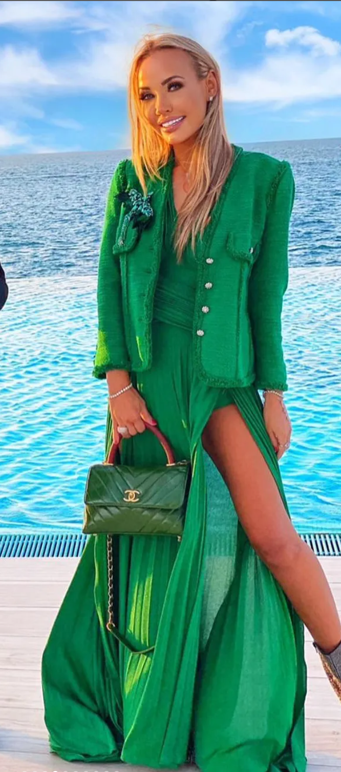 Flowy Long Green Dress