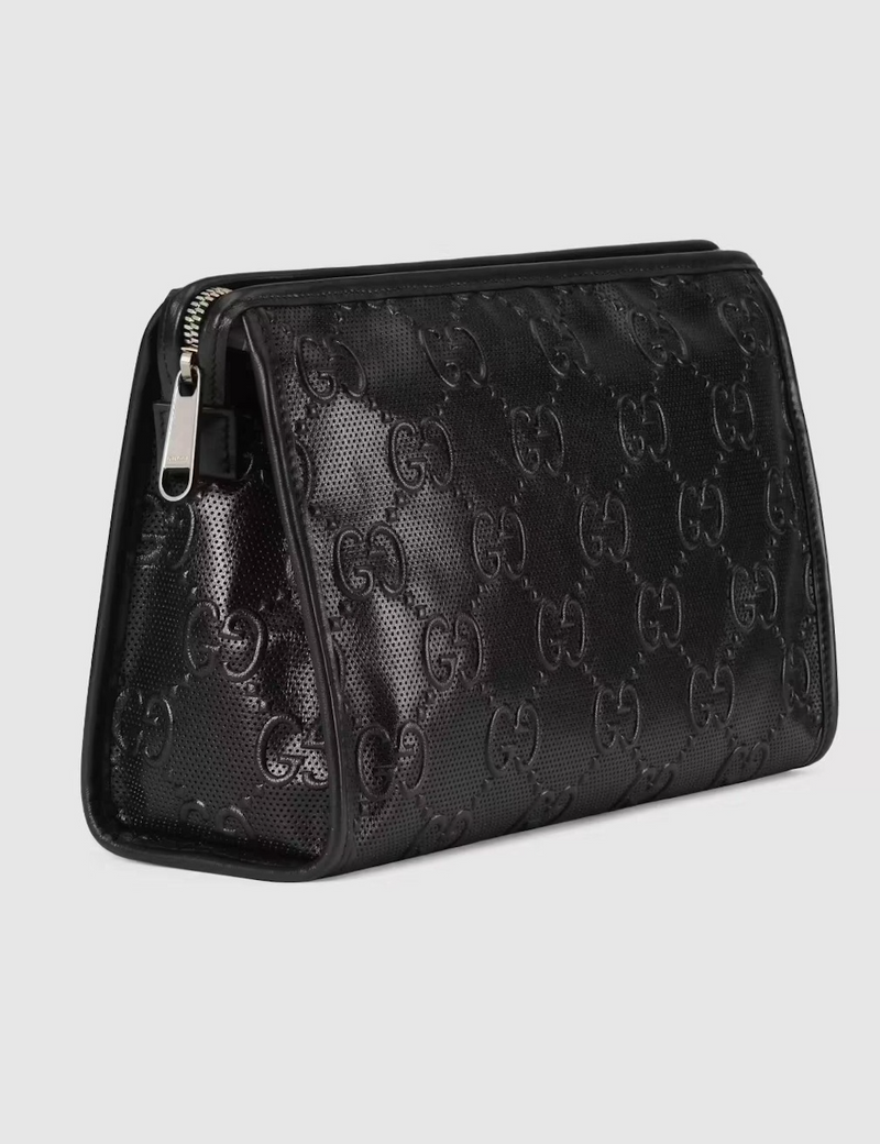 GG Embossed Cosmetic Case