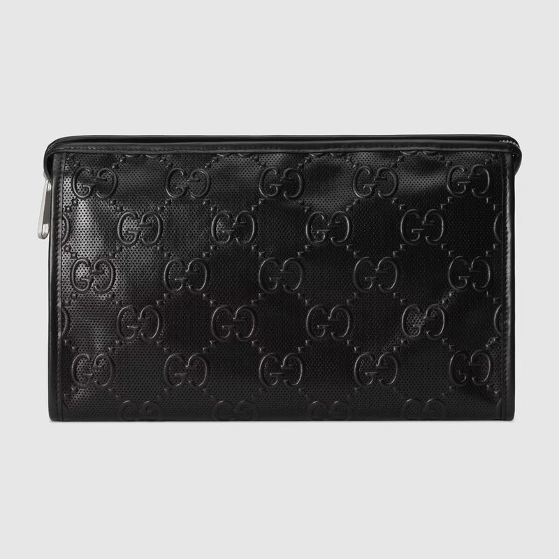 GG Embossed Cosmetic Case