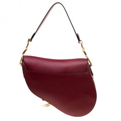 Burgundy Leather Saddle Bag